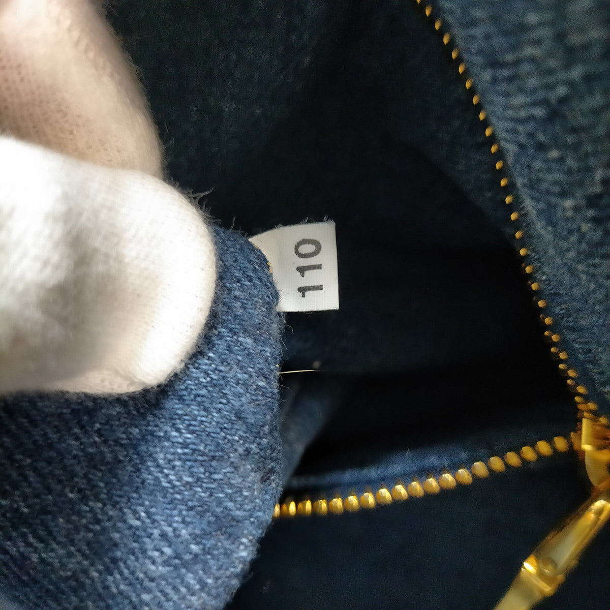 Prada 110 — bolso tote de denim azul marino — imagen 9