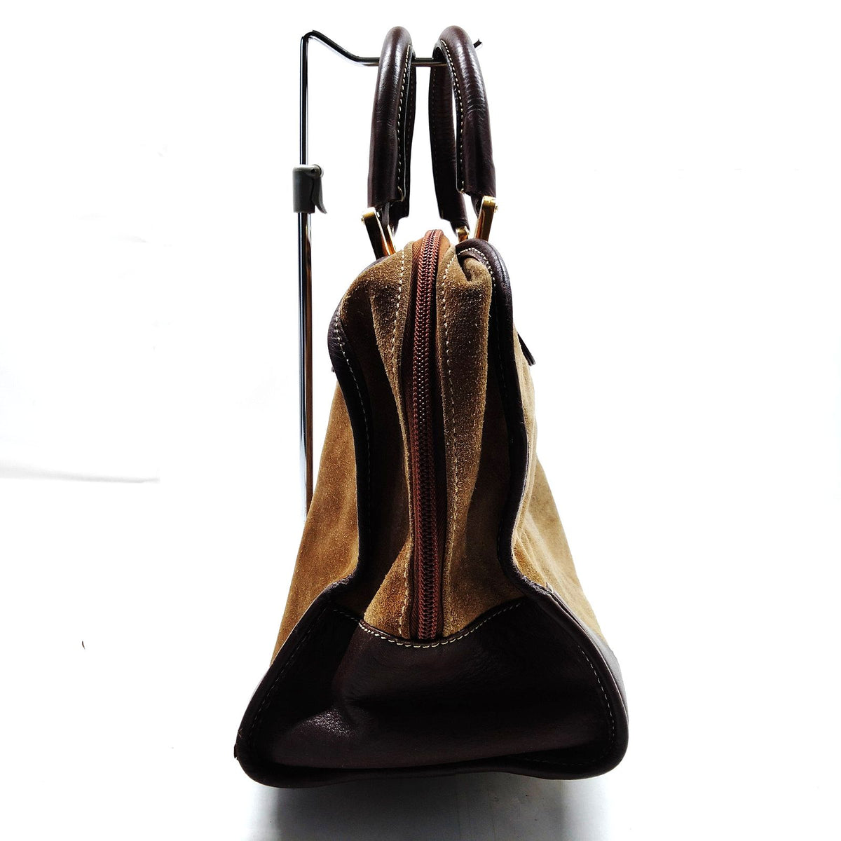 LOEWE — bolso de mano de ante marrón — imagen 3