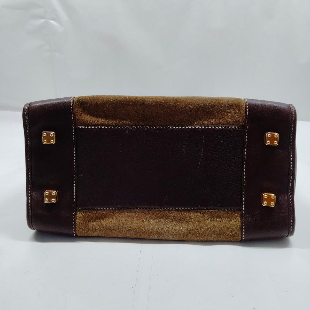 LOEWE — bolso de mano de ante marrón — imagen 5