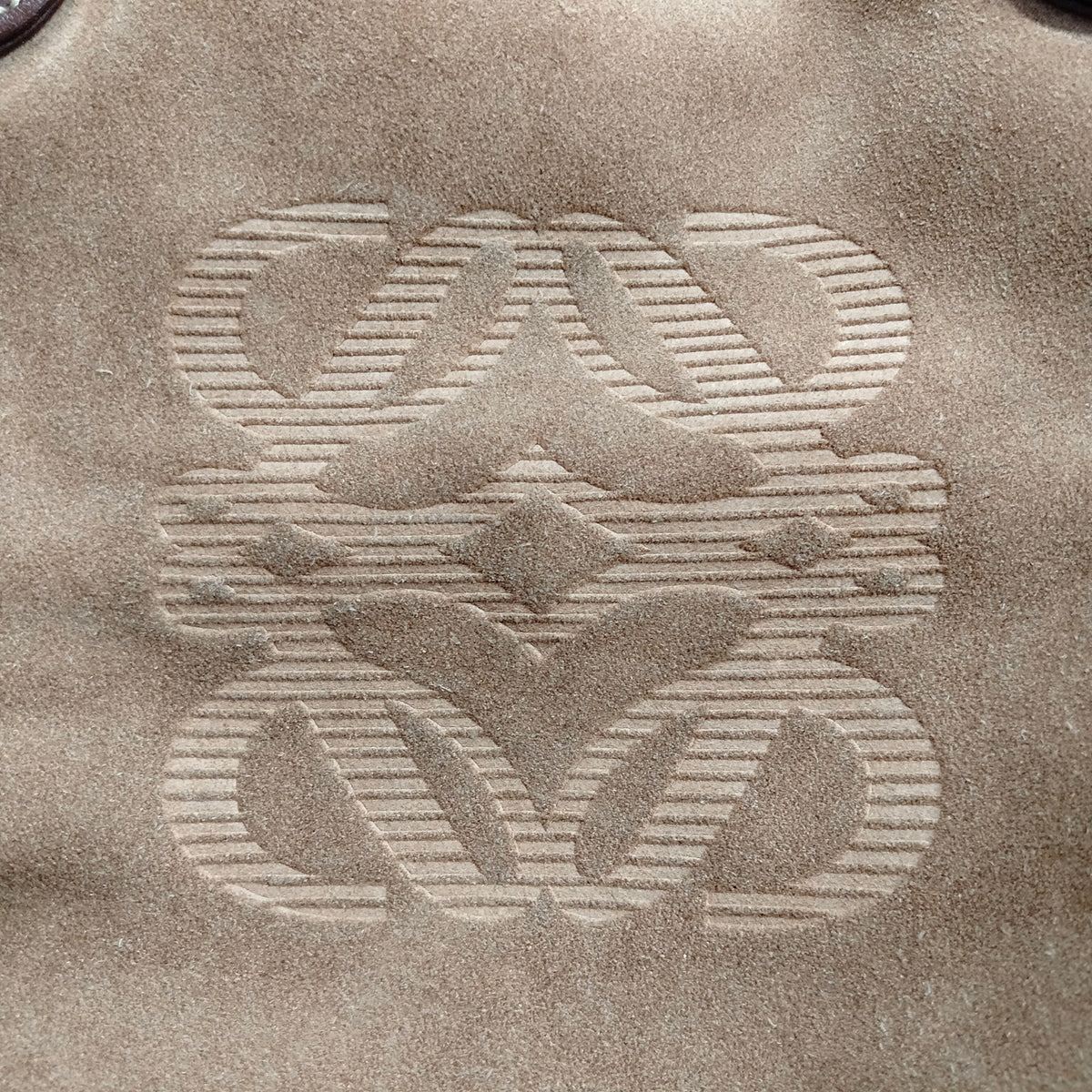 LOEWE — bolso de mano de ante marrón — imagen 9