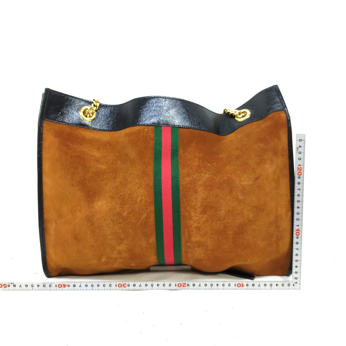 Gucci Sherry Line — bolso tote de ante marrón con pochette — imagen 2