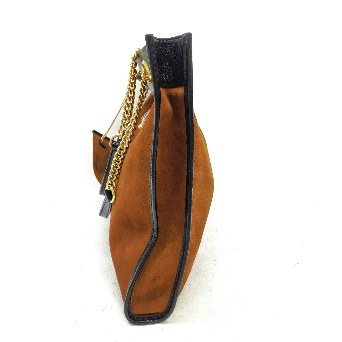 Gucci Sherry Line — bolso tote de ante marrón con pochette — imagen 4