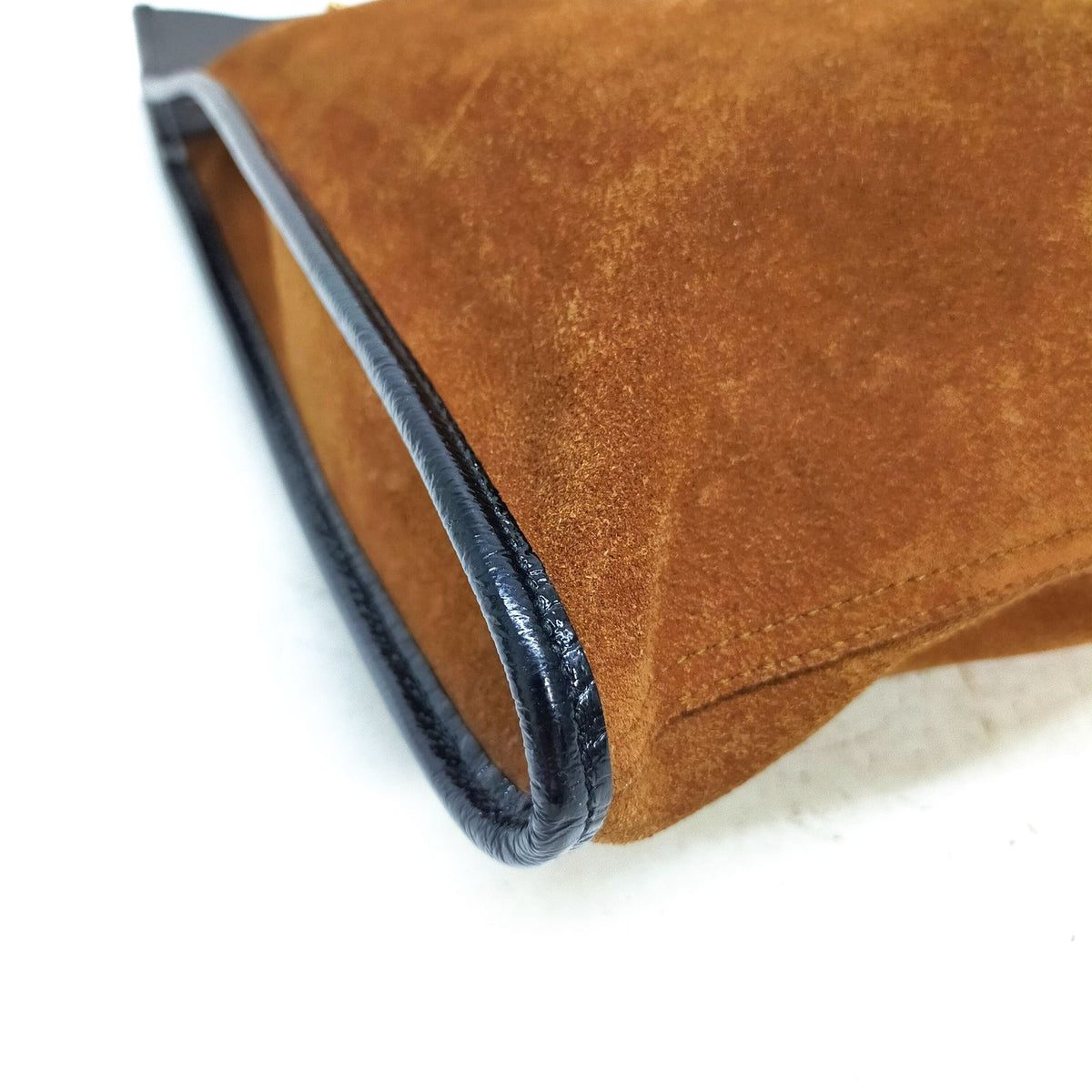 Gucci Sherry Line — bolso tote de ante marrón con pochette — imagen 6