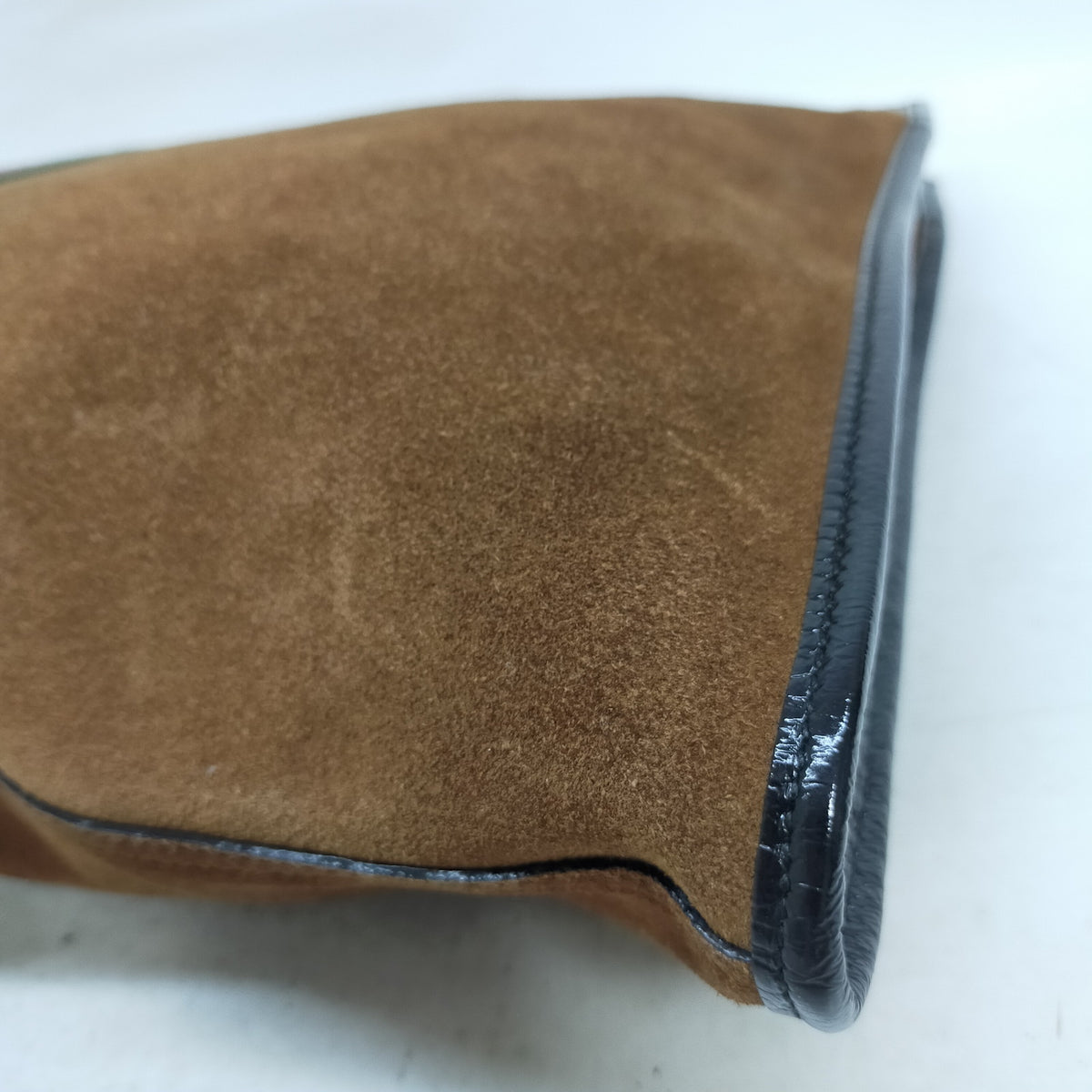 Gucci Sherry Line — bolso tote de ante marrón con pochette — imagen 9